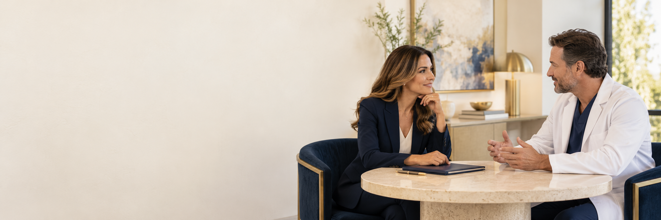An Apex practice manager in a consultation with a physician